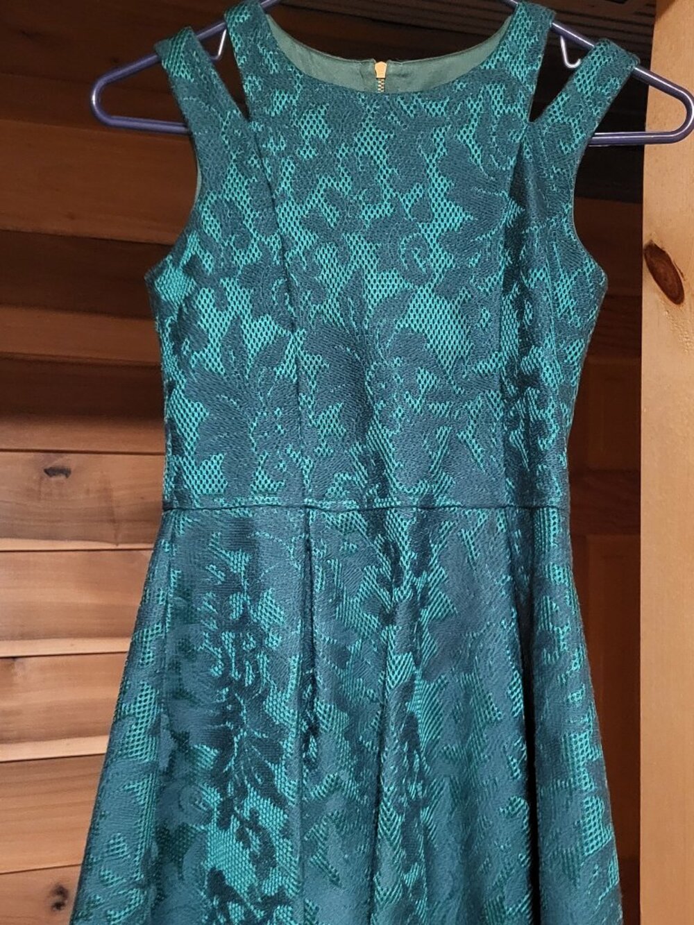Green David Charles Dress- back label size 10